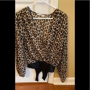 NWOT Leopard print bodysuit